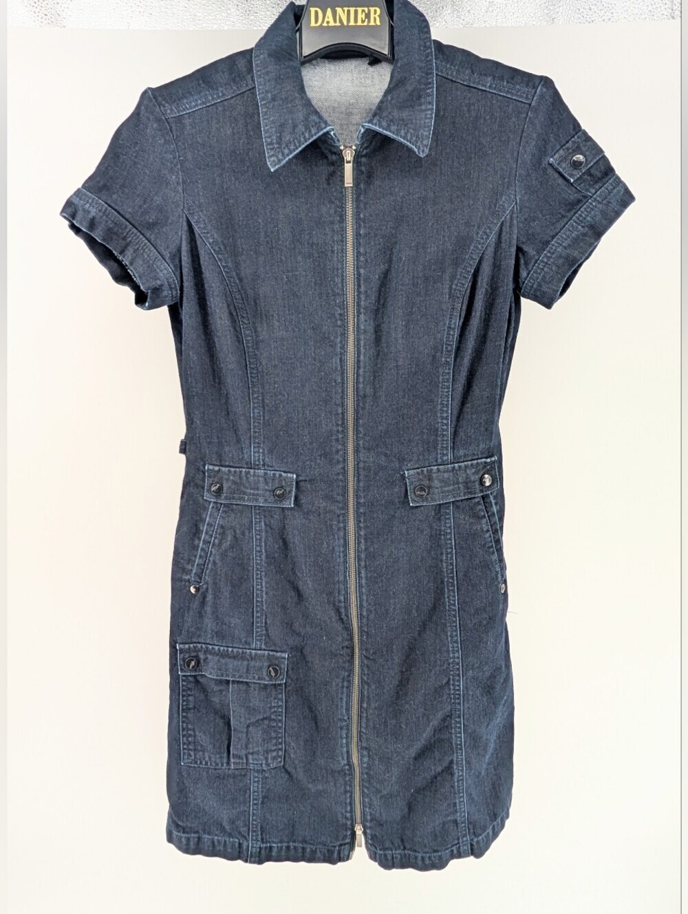 Mexx Dark Indigo Denim Dress With Full Length Zipper